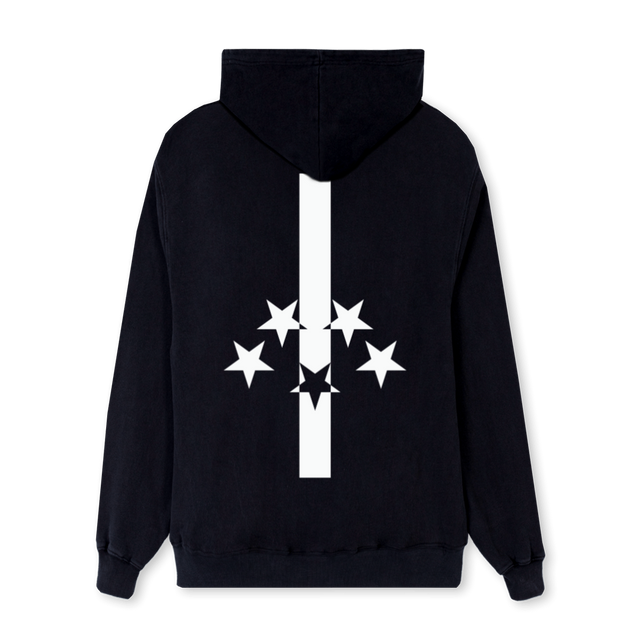 HERETICFLAGHOODIE Black Regular Hoodie.