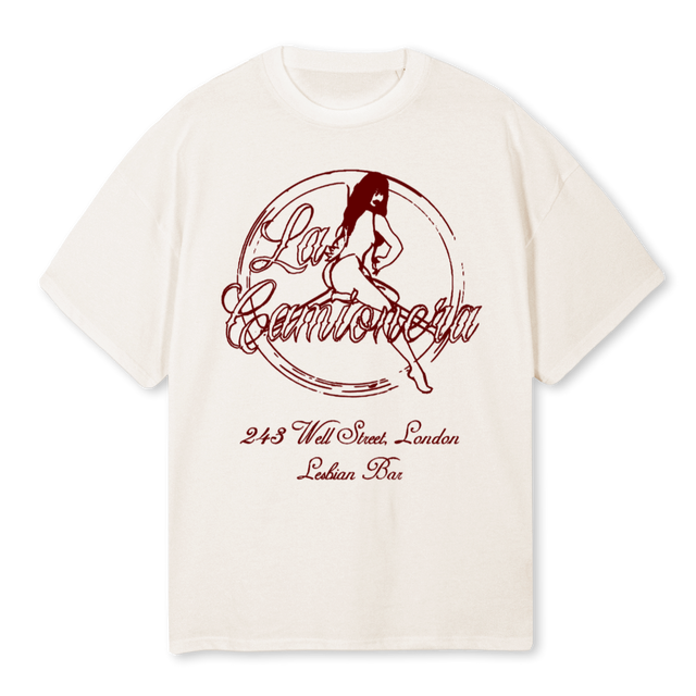 FEHRKJSDSAN Vintage White Oversized Tee.