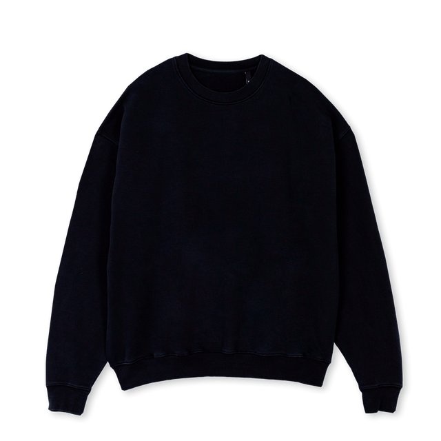HOODIEMIZUKESTORE Black Oversized Crewneck Sweater.