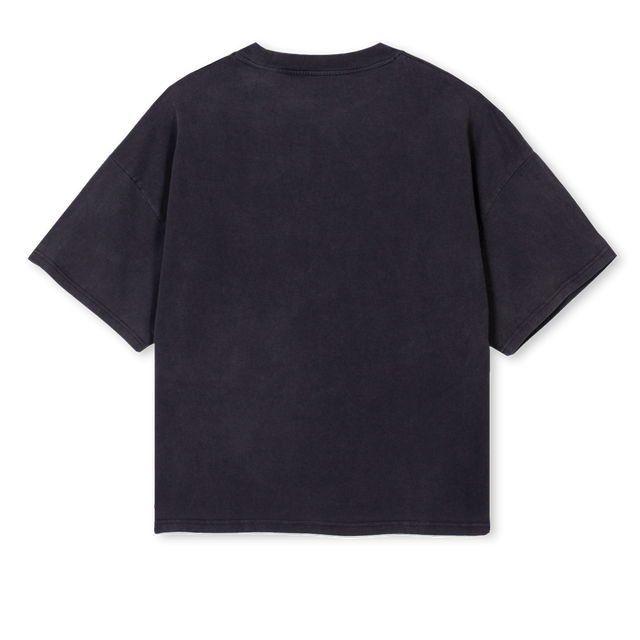 BLKRINGTEE Vintage Black Oversized Boxy Tee.