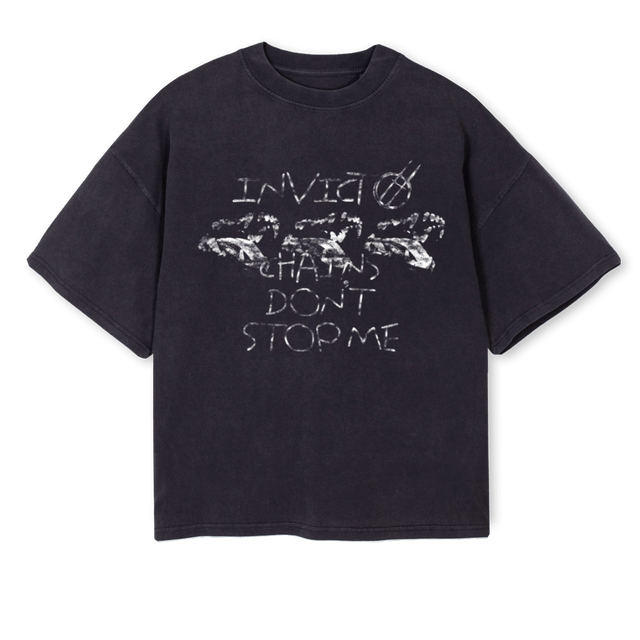 CDSM Vintage Black Oversized Boxy Tee.