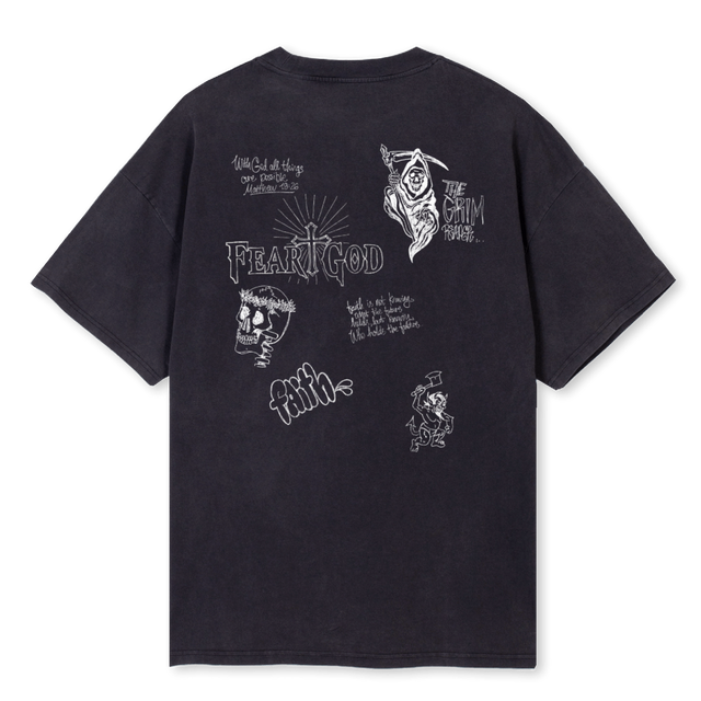 JDHH Vintage Black Oversized Tee.