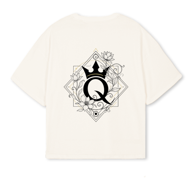 MQSAMPLESETE Vintage White Oversized Boxy Tee.