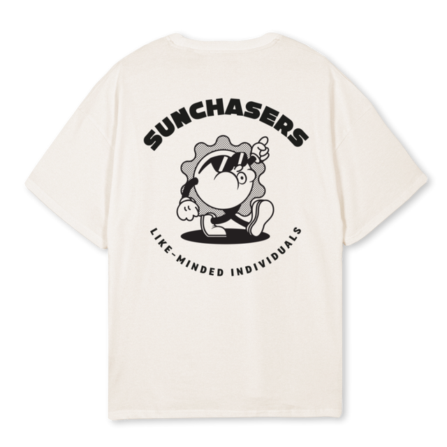 DISCOBALL MASCOT Vintage White Oversized Tee.