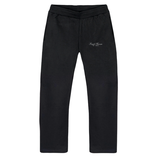 LOG SWT Vintage Black Straight-Leg Relaxed Sweatpants.