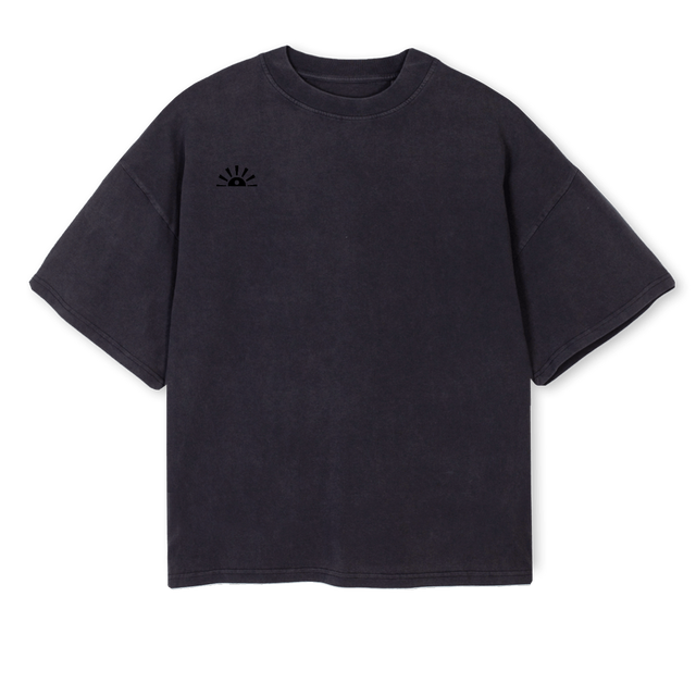 FRUI Vintage Black Oversized Boxy Tee.