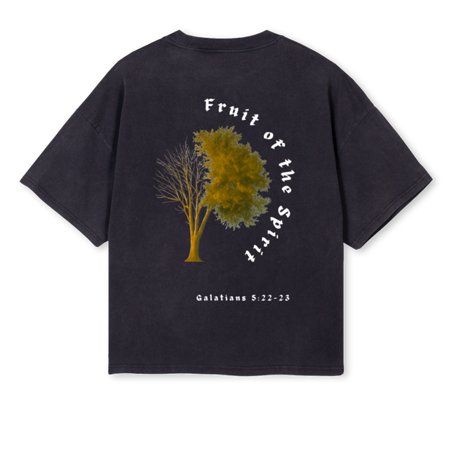 FRUI Vintage Black Oversized Boxy Tee.