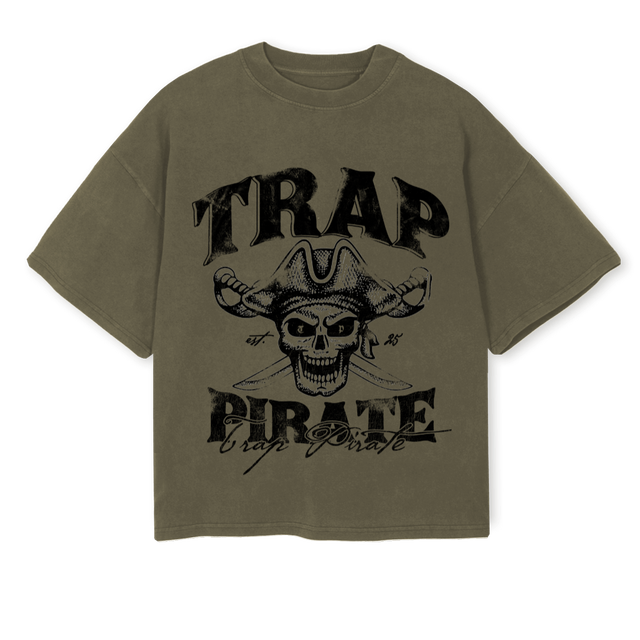 TRE Vintage Olive Oversized Boxy Tee.