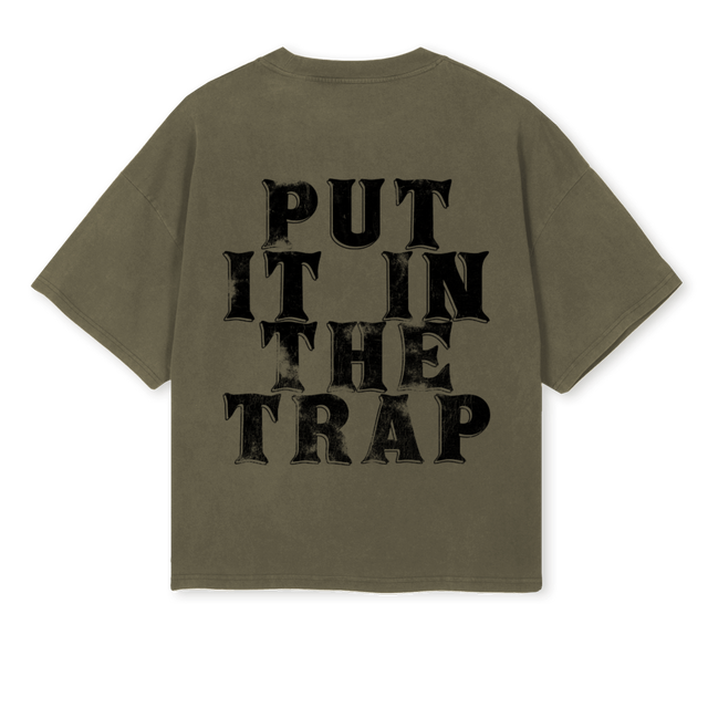 TRE Vintage Olive Oversized Boxy Tee.