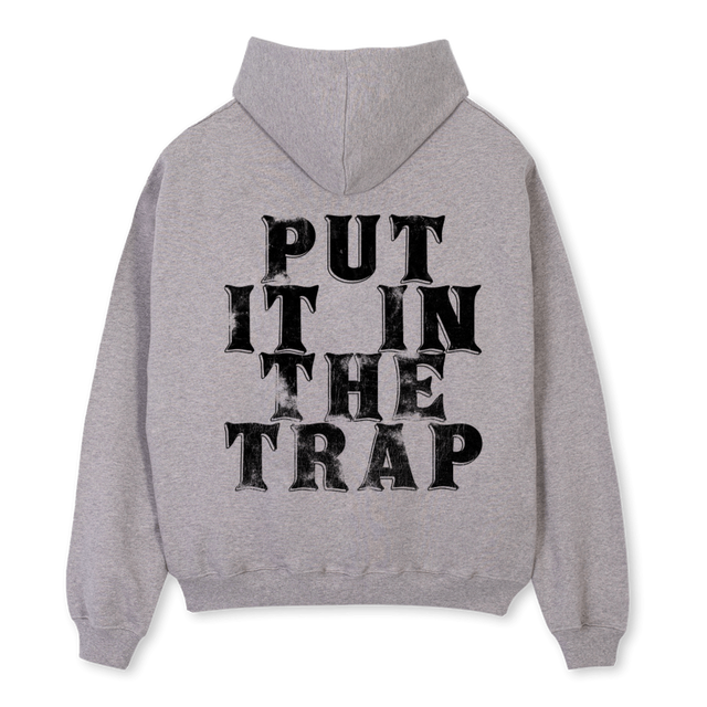 TWICE Grey Marl Oversized Zipped Hoodie.