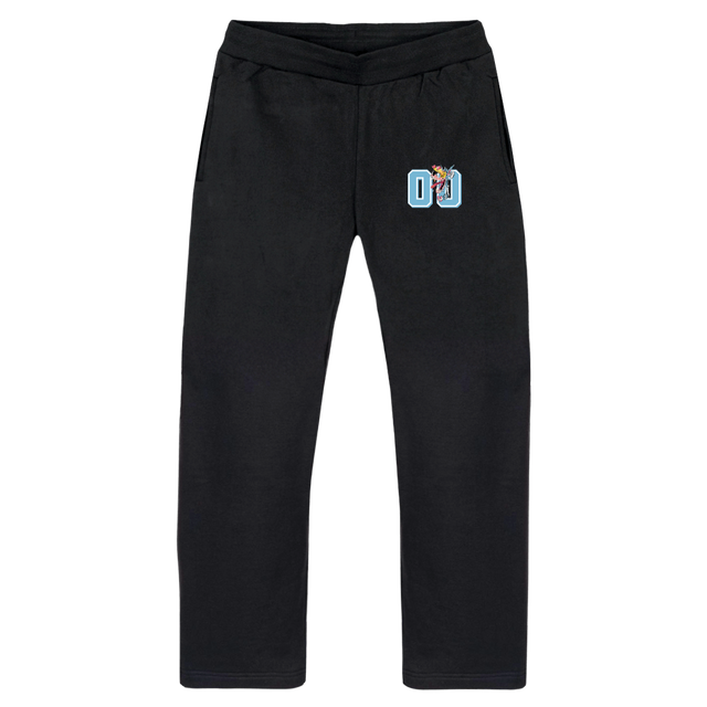 FRGL CARTOON PNT Vintage Black Straight-Leg Relaxed Sweatpants.