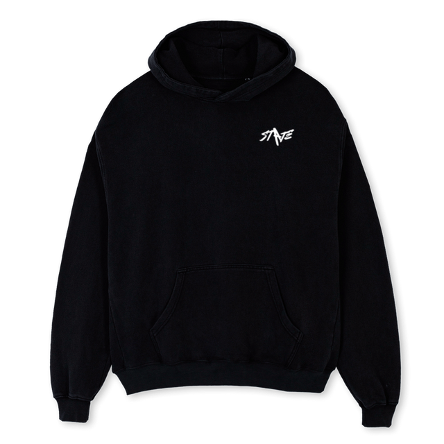 BRETT HD Black Oversized Hoodie.