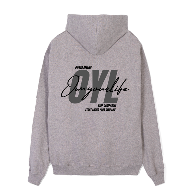 VEST Grey Marl Regular Zipped Hoodie.