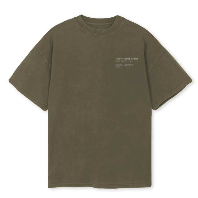 WEOIURZOZU Vintage Olive Oversized Tee.