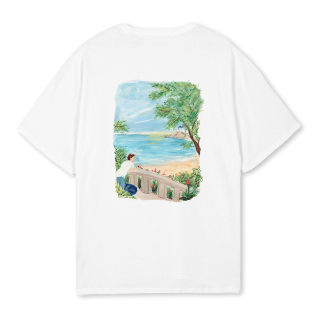 TIMJULACOTE White Oversized Tee.