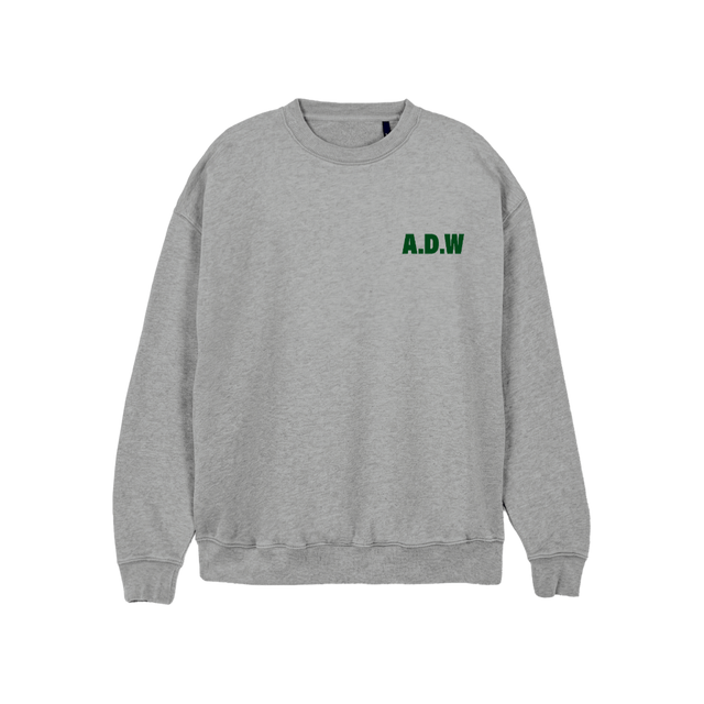 ADWBRUNNERGRNBRY Grey Marl Regular Crewneck Sweater.