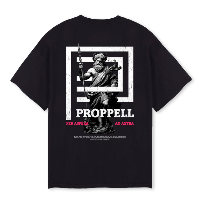 GOS PARII Black Oversized Tee.
