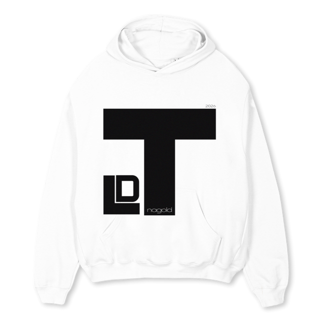 LDTRANCEHOODIEW White Oversized Hoodie.