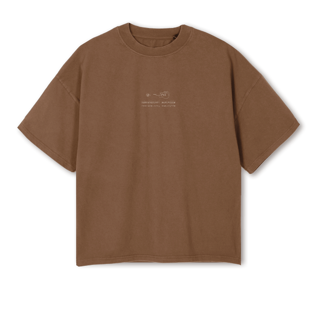 KCDNASHVILLETEE Vintage Tan Oversized Boxy Tee.