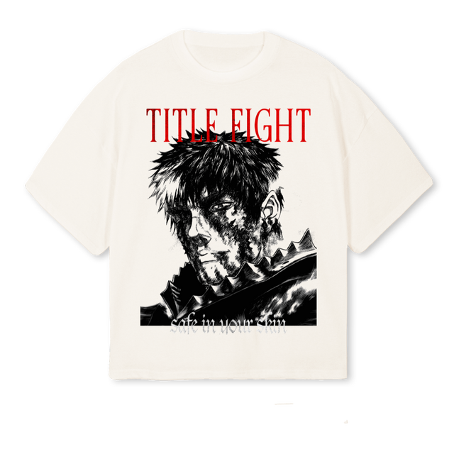 BERSERKTITLE Vintage White Oversized Boxy Tee.