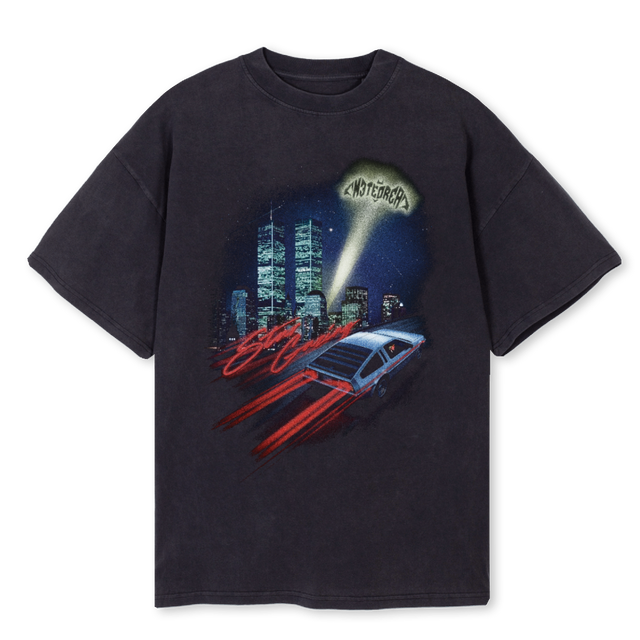 STARGAZING Vintage Black Oversized Tee.
