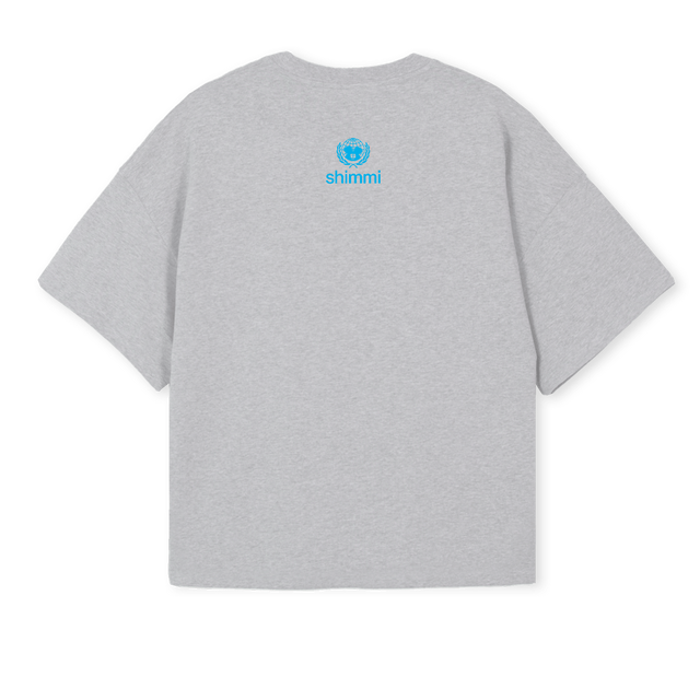 SECUNISEX Light Grey Marl Oversized Boxy Tee.