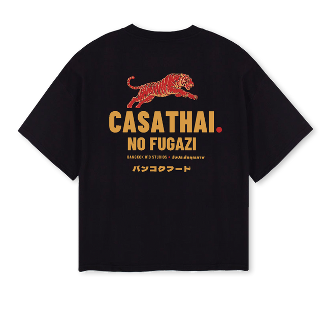 NO FUGAZI Black Oversized Boxy Tee.