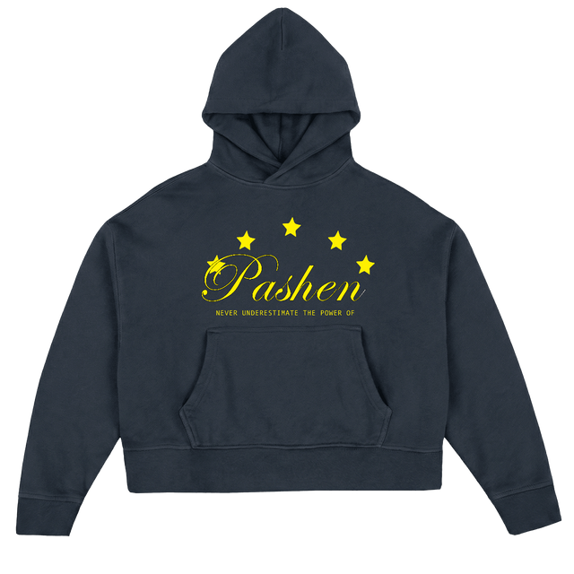 PAS Navy Blue Oversized Boxy Hoodie.