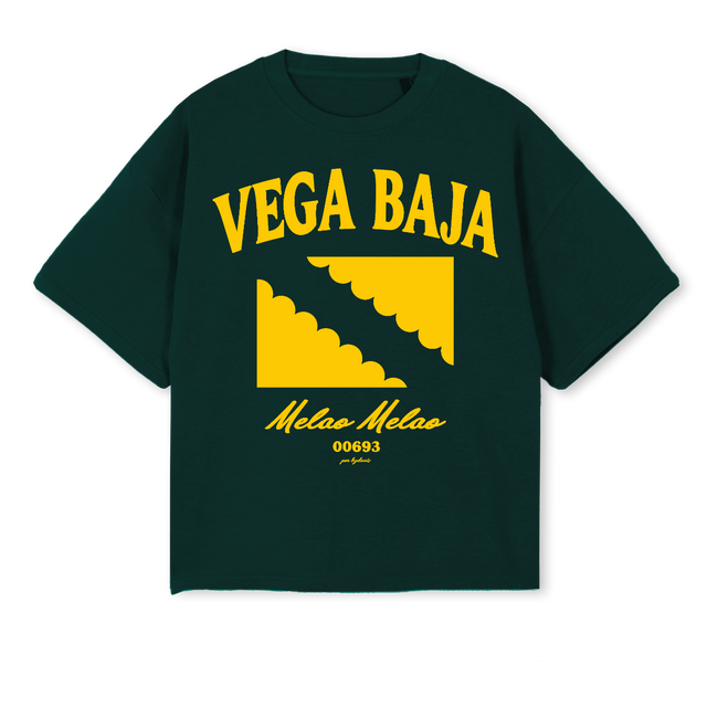 VEGA BAJA Wild Green Oversized Boxy Tee.