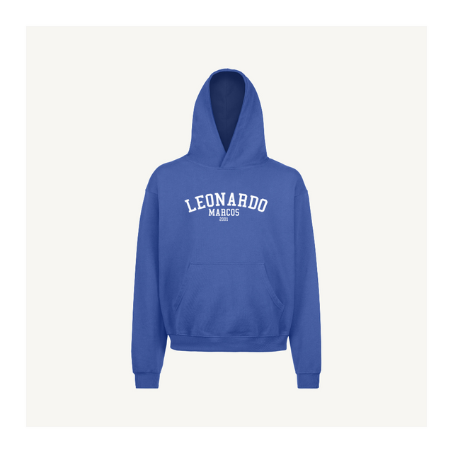 LMBLUEEMBRODERY Cobalt Blue Oversized Hoodie.