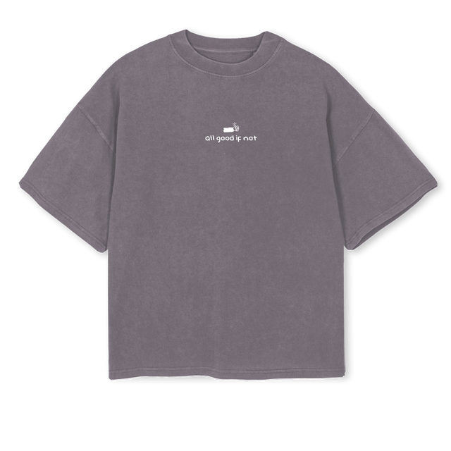 KP AGIN Pigment Grey Oversized Boxy Tee.