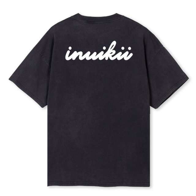 INUBIGXLBLK Vintage Black Oversized Tee.