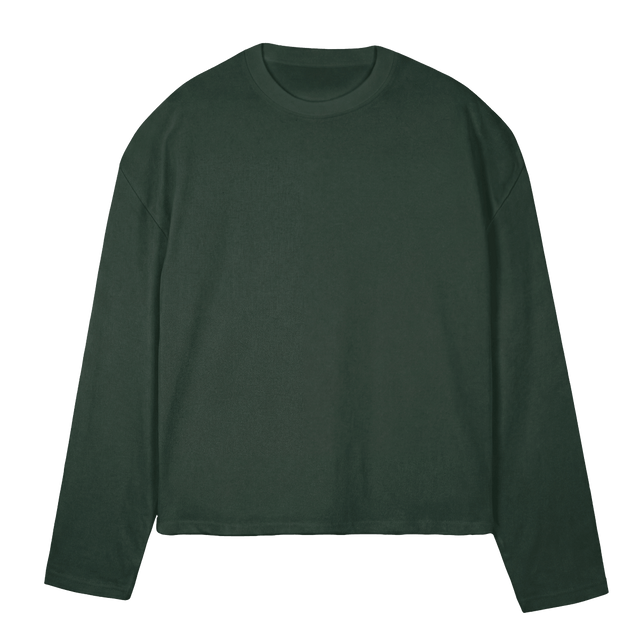 SLCSLCSLC Wild Green Oversized Boxy LS Tee.