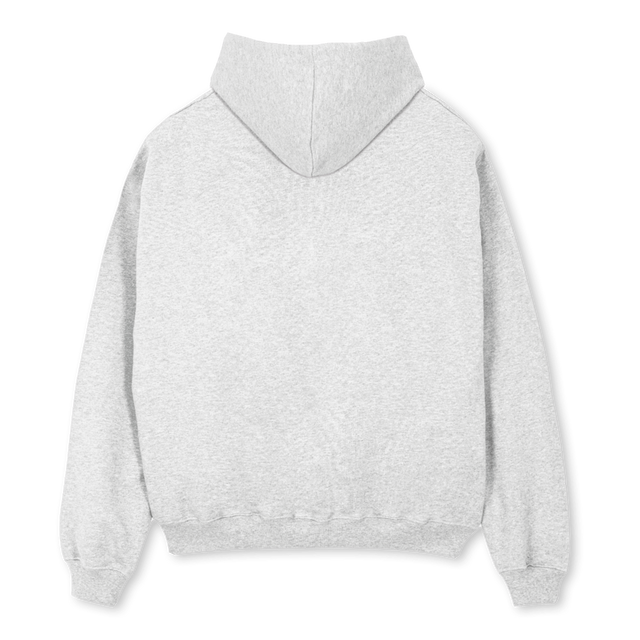 STARHOODIECORSO Light Grey Marl Oversized Zipped Hoodie.