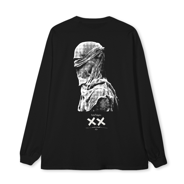 SZJKEEFER Black Oversized LS Tee.