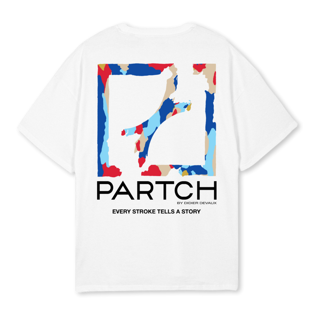 STROKEOVTWHT White Oversized Tee.