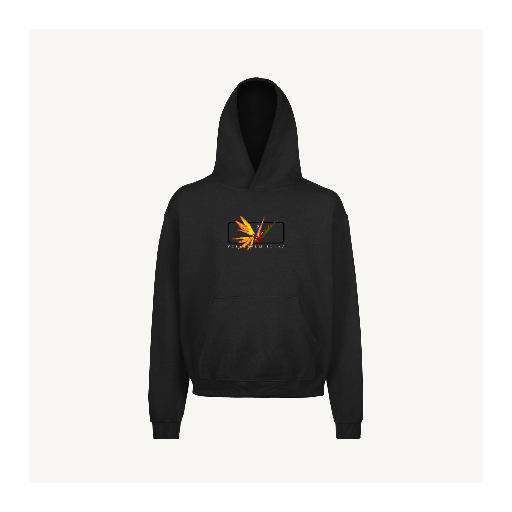 PARADISUM INTRA Black Oversized Hoodie.