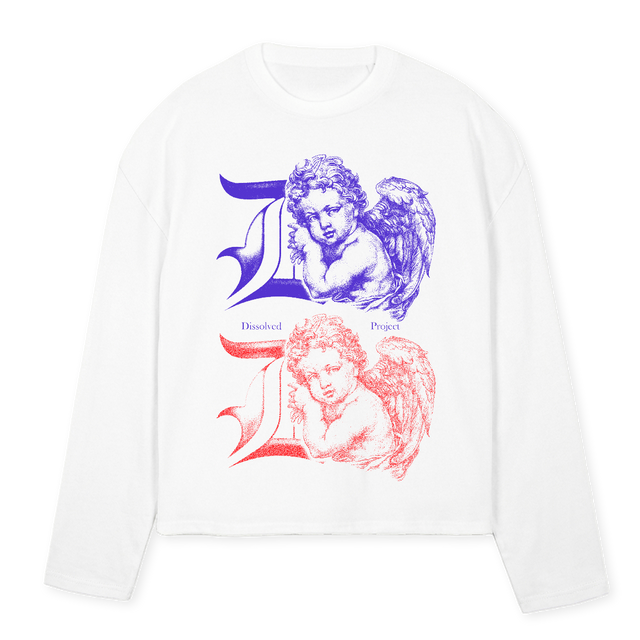 ANGLESCR White Oversized Boxy LS Tee.