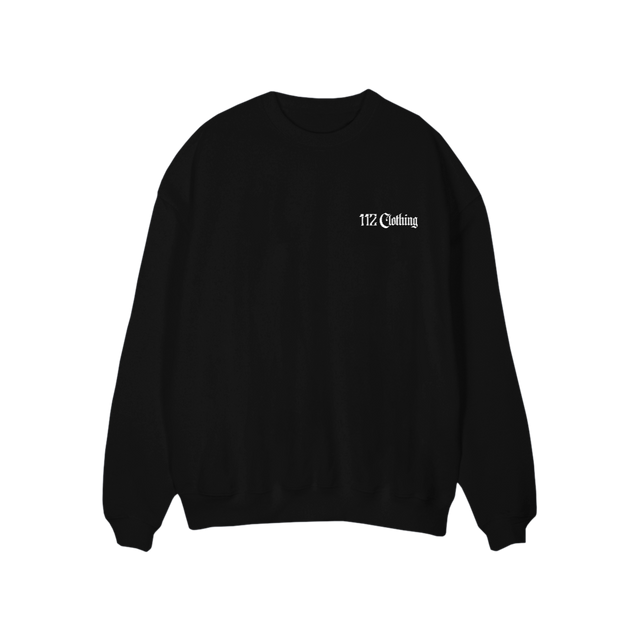 CREWFLYCROW Black Regular Crewneck Sweater.