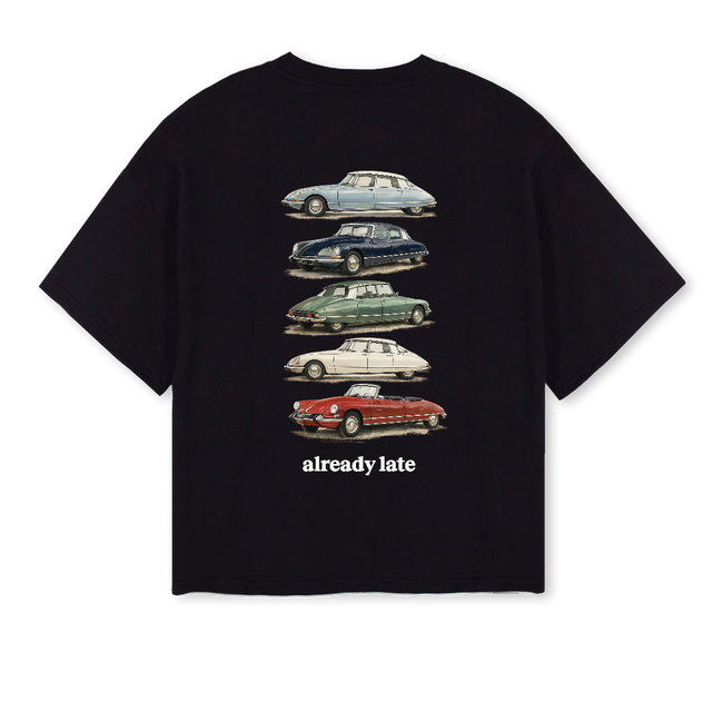 CITROEN DS Black Oversized Boxy Tee.