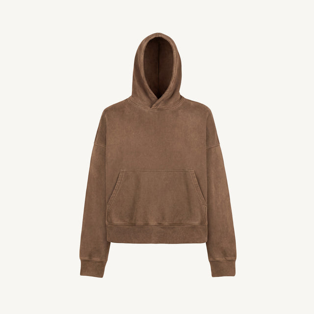Vintage Tan Oversized Boxy Hoodie.