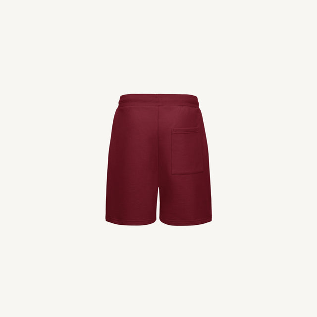 Burgundy Relaxed Sweatshorts.