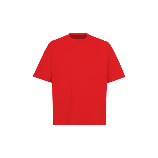 18-1664 TCX Fiery Red Oversized Boxy Tee.