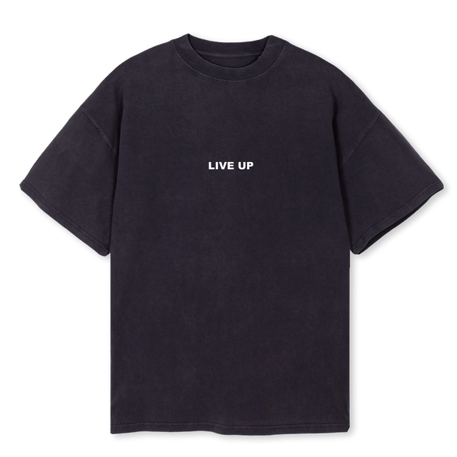 LVP TRAINING CLUB BL Vintage Black Oversized Tee.