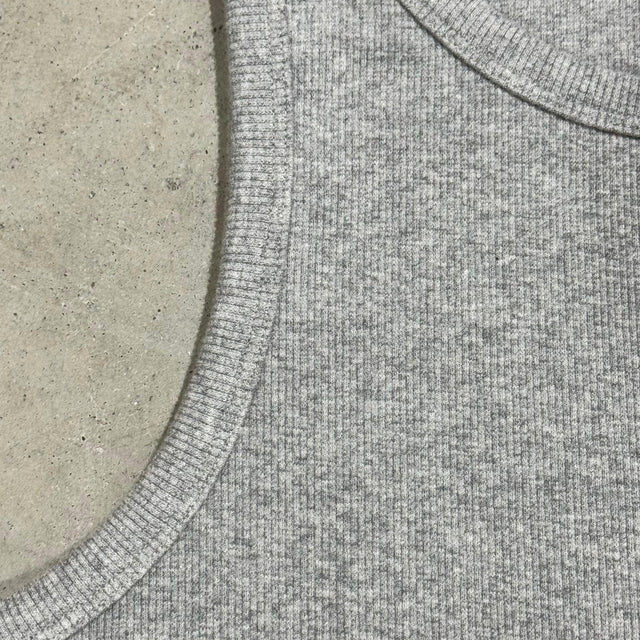 Grey Marl Slim Ribbed Tank.