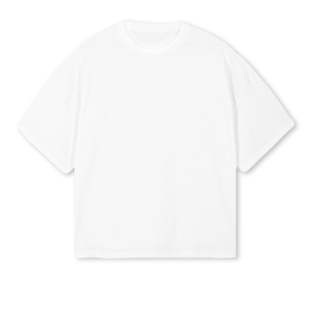 White Applique Boxy Fit T-shirt