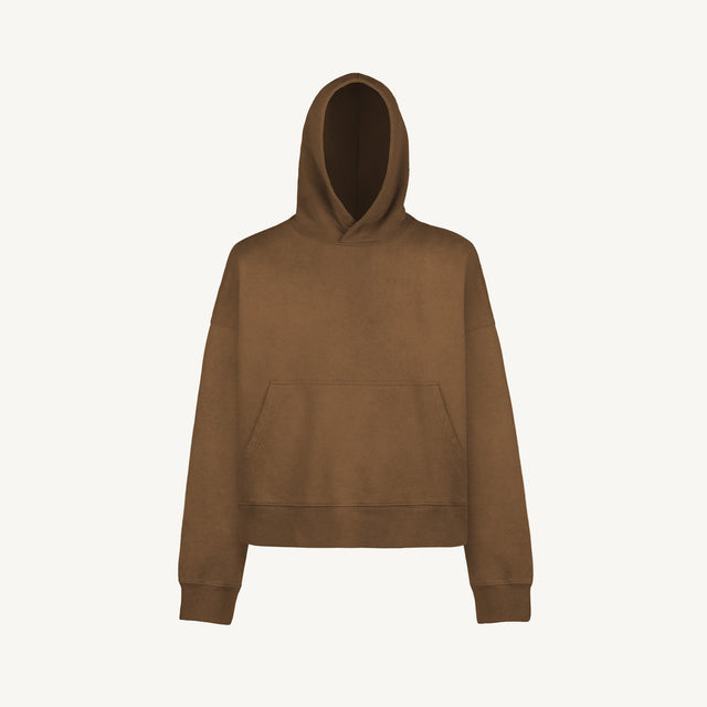 Vintage Tan Oversized Boxy Hoodie.