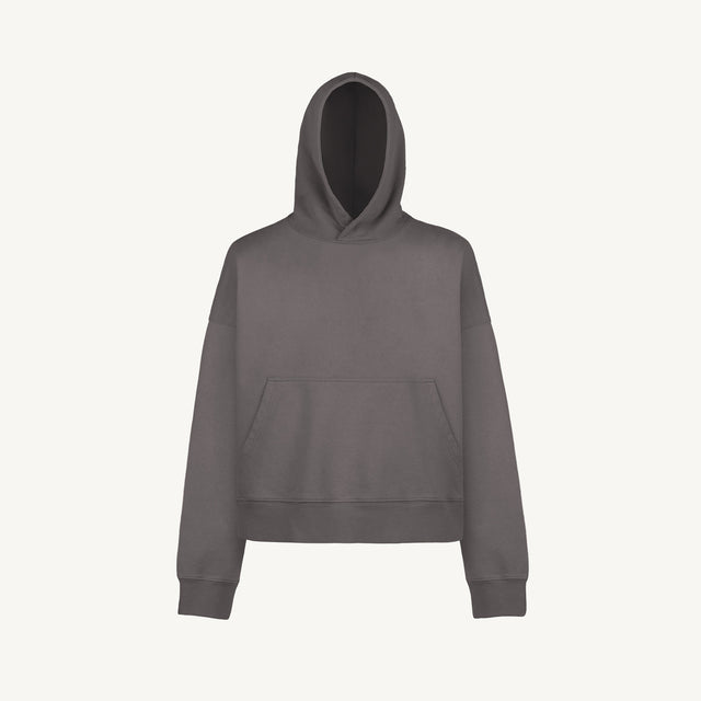 Pigment Grey Oversized Boxy Hoodie.