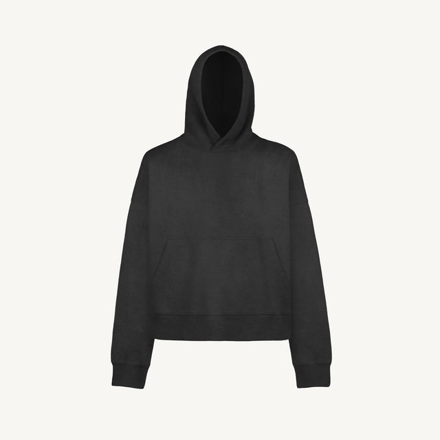 Vintage Black Oversized Boxy Hoodie.