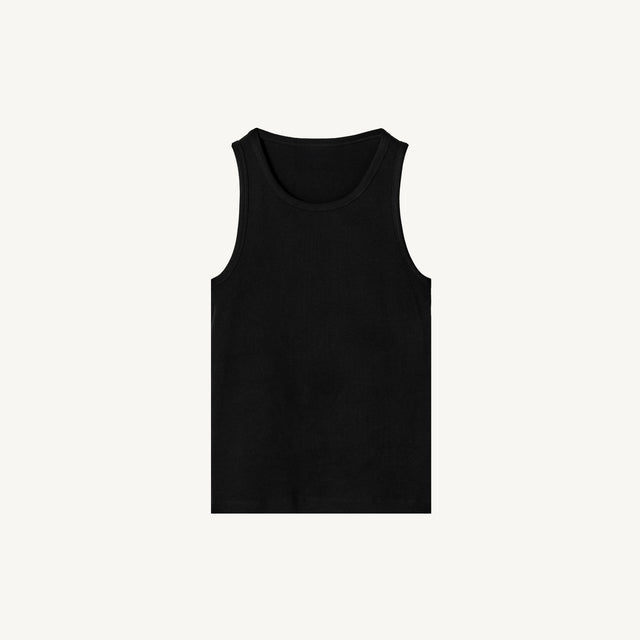 Slim Ribbed Tank Embroidered Sample.